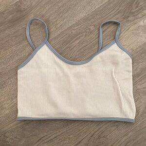 Aeropostale white and blue tank top size small good condition